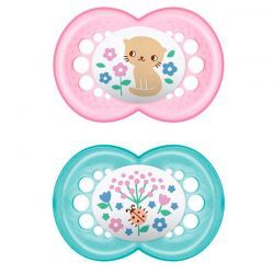 Chupete Silicona 6+ Meses Rosa Pack 2 Unidades