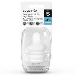 Pack 2 Tetinas Fisiológicas SX Pro de Silicona Flujo Denso +6 Meses.