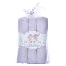 Juego de Gasas 80x80 Gris 3 Piezas