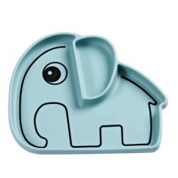 Plato de Silicona Stick&Stay Elphee Azul