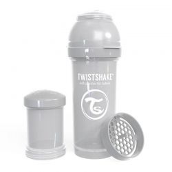 Biberón Anti-Cólicos 260ml Gris Twistshake