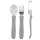 Set Cubiertos 12M+ Twistshake Gris