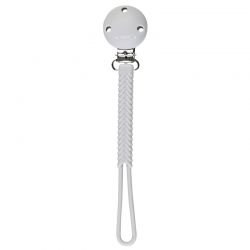 Portachupete Silicona Trenza Gris
