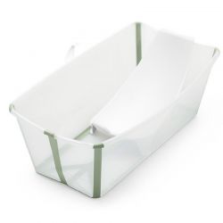 Set de Bañera Plegable Stokke Flexi Bath Verde con Asiento Recién Nacido