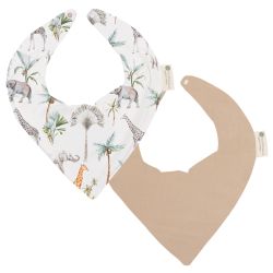 Pack 2 Bandanas 43x21cm Africa Blanco