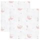 Pack 2 Gasitas 100% Algodón 60x60cm Osito Chic