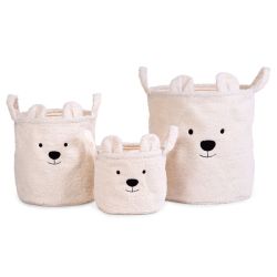 Set de Cestas de Almacenaje Teddy Crudo