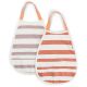 PULL-OVER BABERO 2-PACK STRIPES PAPAYA/ROSA