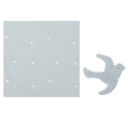MUSELINA 115X115+DOU DOU 566 SPRING 521 AG AZUL GR