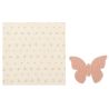 Set de Regalo Muselina 115x115cm + Doudou Mariposa Rosa Empolvado