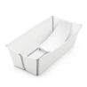 Set de Bañera Plegable Bebé Flexi Bath XL Blanco con Tapón y Soporte Recién Nacido