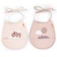Set De 2 Baberos Con Bolsillo Pequeño Clouds - Rosa