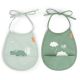 Set De 2 Baberos Con Bolsillo Pequeño Croco - Verde