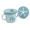 Vaso con Boquilla/Porta Snack Foodie Elphee Azul