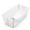 Set de Bañera Plegable Bebé Flexi Bath Sandy Beige Transparente con Asiento Recien Nacido