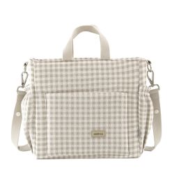 Bolso Maternal Pack Vicky Beige 16X43X37 Cm