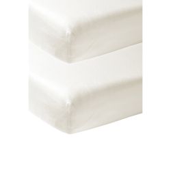 Sabana Bajera Ajustable Cuna 60 Pack 2 60X120 Cm Me-Uni Off White