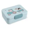 Caja De Almuerzo Con Separador Tiny Farm Azul