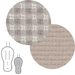 Colchoneta Silla Universal Reversible Oval Vicky Beige 43X88X1 Cm