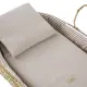 Moises Palma Acolchado + Pata Madera Blanco Derby Beige/Bco 39X80X61 Cm