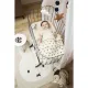 Manta Cuna 60 Muselina Prelavada 75X100 Cm Me-Sweet Heart Soft Sand/Black