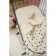 Manta Cuna 60 Muselina Prelavada 75X100 Cm Me-Sweet Heart Soft Sand/Black