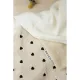 Manta Cuna 60 Muselina Prelavada 75X100 Cm Me-Sweet Heart Soft Sand/Black