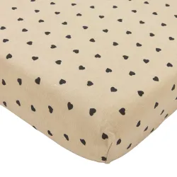 Sabana Bajera Ajustable Colecho 50X90 Cm Me-Sweet Heart Soft Sand/Black