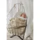 Sabana Bajera Ajustable Cuna 60 60X120 Cm Me-Sweet Heart Soft Sand/Black