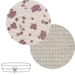 Garnitura Capazo Reversible Naturale Rosa 35X75X35 Cm