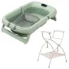Bañera Maxicosi Indigo Plus Sage Green incluye Soporte Recién Nacido y Soporte Elegance Beige