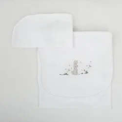 Tríptico Punto Coche 40x80cm Campo Blanco Lino