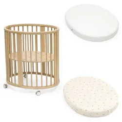 Minicuna Stokke Sleepi Mini V3 con Colchón y Sábana Bajera