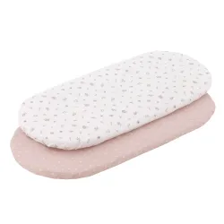 Bajera Moises/Carro Pack 2 Ud 35X80X7Cm Calma Rosa