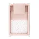 Minicuna Tijera Madera Calma Rosa/Bco 55X87X74Cm