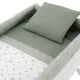 Minicuna Tijera Madera Calma Verde/Blanco 55X87X74Cm