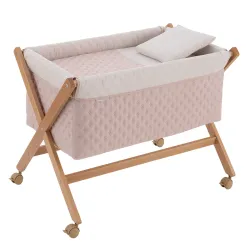 Minicuna Tijera Madera Tender Blush/Natural 55X87X74Cm