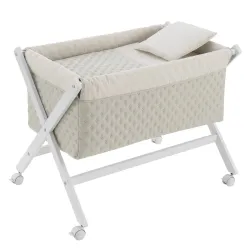 Minicuna Tijera Madera Tender Mint/Bco 55X87X74Cm