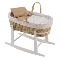Moises Palma Acolchado + Pata Madera Blanca Senda Beige/Bco 39X80X61Cm