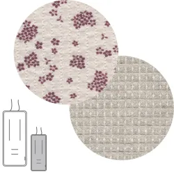 Colchoneta Silla Universal Reversible Recta Naturale Rosa 30X80X1Cm