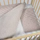 Edredón + bajera + almohada 120x60 Praline Vichy/rayas Moka Tog 2,5
