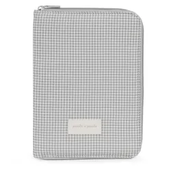 Portadocumentos Little Bloom Vichy Gris