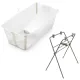 Bañera Plegable Bebé Flexi Bath + Soporte Recién Nacido + Patas