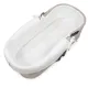 Cubre Cuco Dual +Sabana Ajustable Cuco Little Bloom Blanco