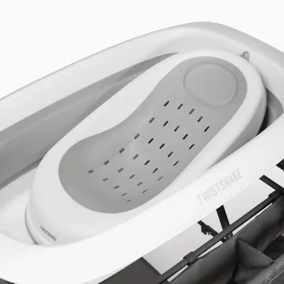 Bañera Plegable para Bebé con Soporte V2 Twistshake Blanca