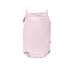 Body com alça de renda rosa