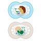 Chupete de silicone 6+ meses Pacote azul 2 unidades