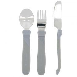 Set coberto 12M+ Twistshake Gris