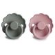 Pack 2 Chupetas Block Látex Daisy French Gray/Baby Pin 0+