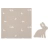 Conjunto Musselina 115x115cm + Coelho Bege Doudou